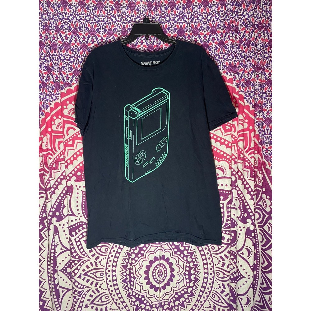 Nintendo Game Boy Shirt Black Blue Size XL